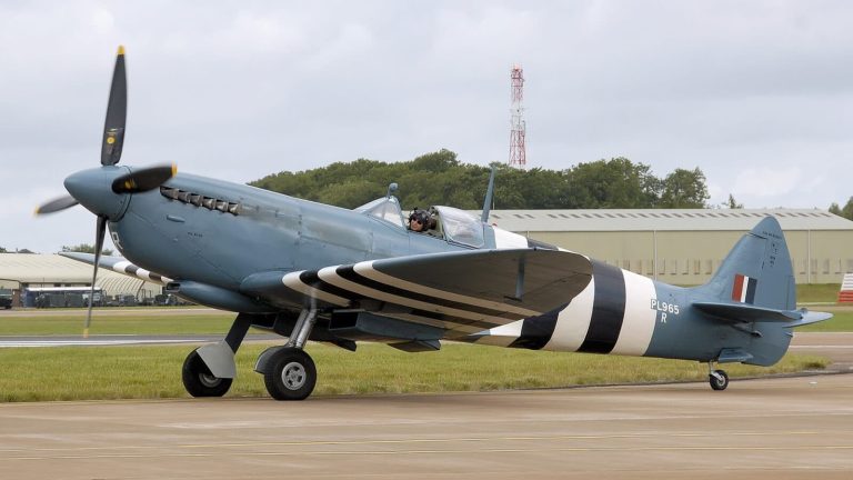 The Armory Life Flies a British Spitfire