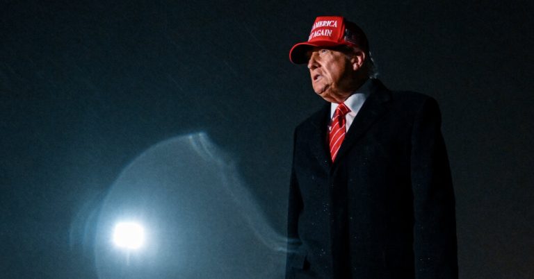 Trump Amplifies Outlandish Robot Biden Conspiracy Theory